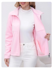 Áo len lông cừu hai mặt dành cho nữ Áo len có mũ trùm đầu hai mặt có khóa kéo Áo len dày dành cho mùa xuân và mùa thu ngoài trời - Product Image 6