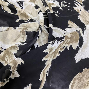 Usine en gros bloc graffiti motif 100% polyester tissu doux en mousseline de soie nida crêpe abstrait impression tissu pour abaya - Product Image 1