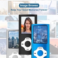 Mini radio FM stéréo portable colorée, lecteur MP3/MP4 multilingue avec fonction e-book et fonction d'apprentissage, lecteur audio de poche compatible carte SD
