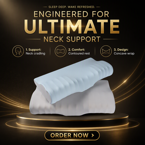 Oreiller cervical ergonomique en mousse à mémoire de forme pour dormir sur le dos et sur le côté - Product Image 6