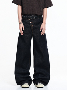 กางเกงยี<span class=keywords><strong>น</strong></span>ส์ชายชายเสื้อมีขอบทรงกางเกงเดนิมใส่สบาย - Product Image 2