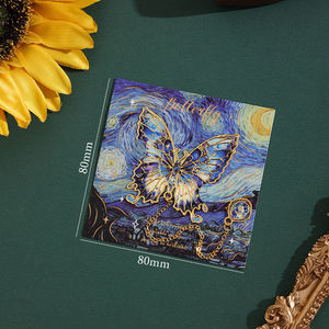 Hot Selling Butterfly Ölgemälde Serie Retro geformte bunte Schmetterling Lesung Metall Lesezeichen - Product Image 5