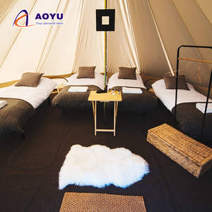 Tente <span class=keywords><strong>de</strong></span> yourte en coton <span class=keywords><strong>de</strong></span> luxe <span class=keywords><strong>de</strong></span> sortie d'usine Durable imperméable quatre saisons une chambre ouverture automatique rapide grande tente <span class=keywords><strong>de</strong></span> cloche pour - Product Image 2