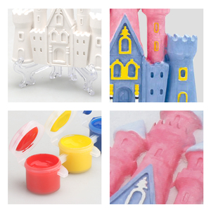 Set de Pintura para Niños, Manualidades de Yeso Pintadas a Mano, Set de <span class=keywords><strong>Castillo</strong></span> para Pintar, Manualidades DIY para que los Niños Pinten su Propio <span class=keywords><strong>Castillo</strong></span> de Yeso - Product Image 4