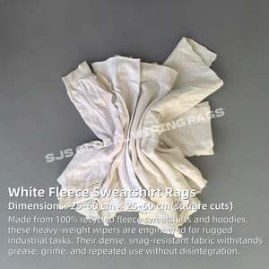 Paños de Limpieza Reutilizables Ecológicos, Trapos Industriales de Forro Polar Blanco, Trapos de Algodón para Limpieza - Product Image 2