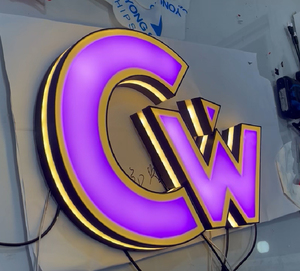 Lettres LED 3D RGB personnalisées pleine couleur, décor de fond, lettres géantes lumineuses en acrylique, chiffres et lettres lumineuses à ampoules LED - Product Image 2