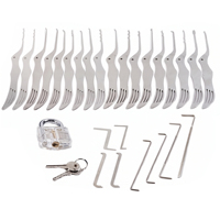 Kit de 26 outils professionnels de serrurerie multifonctionnels avec outil de déverrouillage de cylindre de serrure résidentiel et serrure d'entraînement
