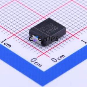 Diode Schottky B3100-13-F SMC (DO-214AB) neuve d'origine, fournisseur de composants électroniques en gros et service BOM - Product Image 1