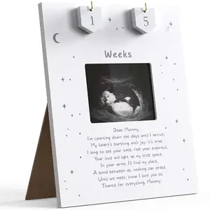 Baby Shower Welcome Sign Sonogram Picture Frame Countdown Weeks photo booth frame frame photo