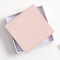 Enveloppe en microfibre rose avec imprimés personnalisés, pochette pour bijoux, sac cadeau, 1 pièce