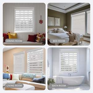 Stores enrouleurs zébrés faciles à <span class=keywords><strong>nettoyer</strong></span> et à installer Stores en tissu semblable à du lin <span class=keywords><strong>pour</strong></span> <span class=keywords><strong>les</strong></span> fenêtres intérieures, double couche <span class=keywords><strong>pour</strong></span> le contrôle de l'éclairage de jour et de nuit - Product Image 3