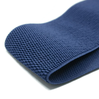 Bande élastique en spandex/polyester noire et blanche de 60 mm de large, plissée des deux côtés, jacquard à chevrons