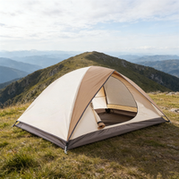 Tente de camping double pour deux personnes, pliable, légère, anti-moustiques, imperméable, quatre saisons, en tissu Oxford 210D, à montage rapide
