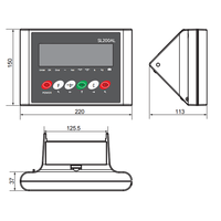 Contrôleur Signal SL200AL, boîtier en acier inoxydable 304, communication RS232/RS485, affichage numérique, logistique, pesage des animaux, DIN
