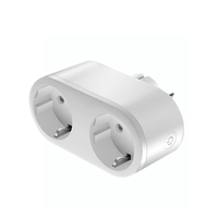 Enchufe Inteligente Inalámbrico Wifi Esp8684 CE Tuya con Control Remoto, Doble Salida, Estándar Europeo, con Medidor de Energía