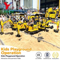 Mini-excavatrice électrique pour enfants, faible bruit, sûre, machine de jeu pour le sable, idéale pour les parcs d'attractions commerciaux et les centres de jeux intérieurs