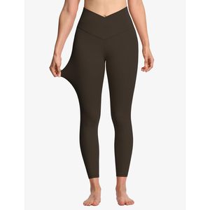 FOXA Leggings de yoga pour femme, taille haute, effet ventre plat en V, en Spandex et Nylon, pour le fitness et l'entraînement - Product Image 4