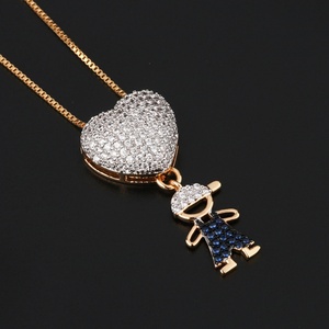 Premium Eco-friendly Copper Him and Her <b>Valentines</b> Necklace Cute Pendant Couple Jewelry for Festival & Anniversary <b>Gift</b> Daily - Product Image 5