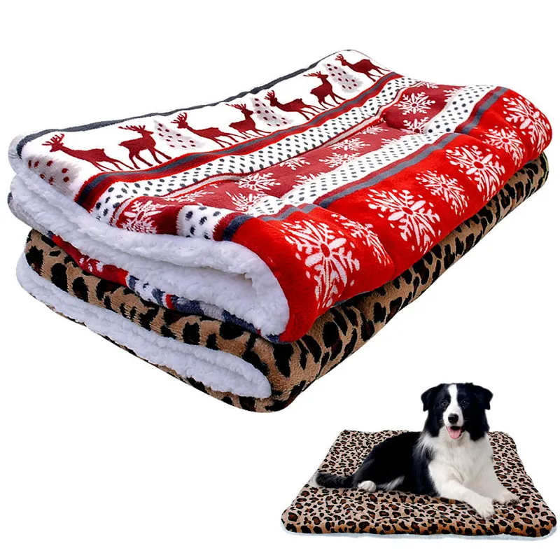 Thickened Pet Mat Soft Flannel Pad Pet Blanket Bed Mat For Puppy Dog Cat Sofa Cushion Home Rug Keep Warm Sleeping Cover