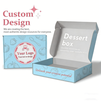 Boîte à pâtisserie personnalisée en carton ondulé avec doublure en mousse, emballage de dessert écologique, design multicolore, boîte à gâteau, boîtes en papier