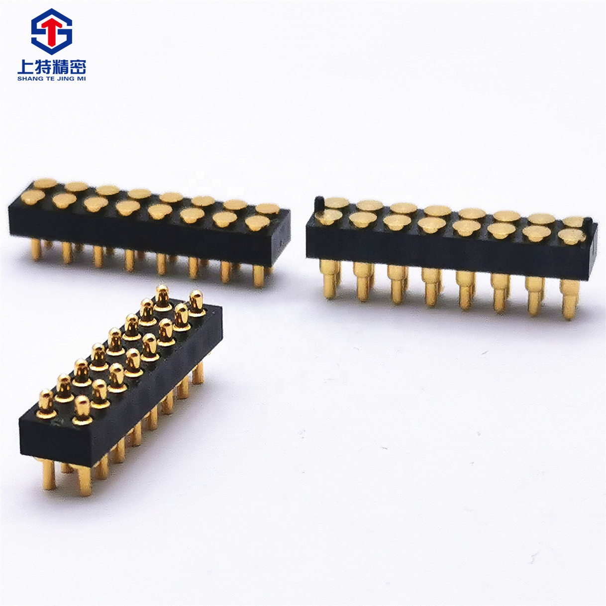 2 ряда 2x8P 16 контактов 2,54 мм Шаг вертикальные Длинные контакты штыревой разъем
