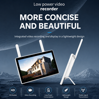 Kit de système de caméra de sécurité solaire sans fil à écran tactile 4CH/8CH avec moniteur NVR, caméras de surveillance sans fil HD 4MP