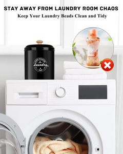 <strong>Black</strong> Iron Classic Square Clothing Organizer Storage Boxes <strong>Bins</strong> 3-6L Capacity Lacquer Finish <strong>Laundry</strong> Room Scent Booster Beads - Product Image 2