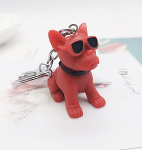 Promozionale Simulato cucciolo cuccioli dog occhiali da sole sacchetto della catena chiave del pendente animale creativo del pendente di figura regali all'ingrosso - Product Image 1