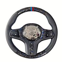 Volant chauffant à fond plat en fibre de carbone pour BMW Volante M40i X3 G01 M40i X4 M40i G02 M5 F10 F90 E60 E39 F91m8 F30 2020