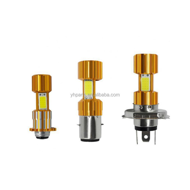 H4/P15D/BA20D 70W LED 3 COB Motorcycle Headlight Bulb 6000K Hi/Lo Beam Light
