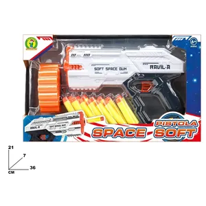 Space Soft Electronic Plastic Toy Pistol Gun RAVIL a 36cm with <b>Darts</b> for Kids - Product Image 2
