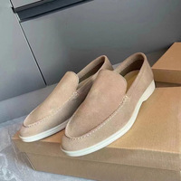 Nouveaux Mocassins Décontractés Homme Style Européen et Américain pour le Commerce International, Tige Mate, Semelle Extérieure en Caoutchouc, Légers, Automne