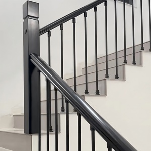 Gỗ cầu thang lan can truyền thống bằng gỗ cầu thang lan can Thiết kế tay vịn cho cầu thang trong nhà trang trí lan can phụ kiện - Product Image 5