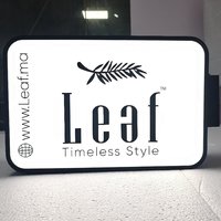 Boîte à lumière LED ronde 3D extérieure et intérieure pour enseigne murale avec logo d'entreprise pour la publicité de bureau