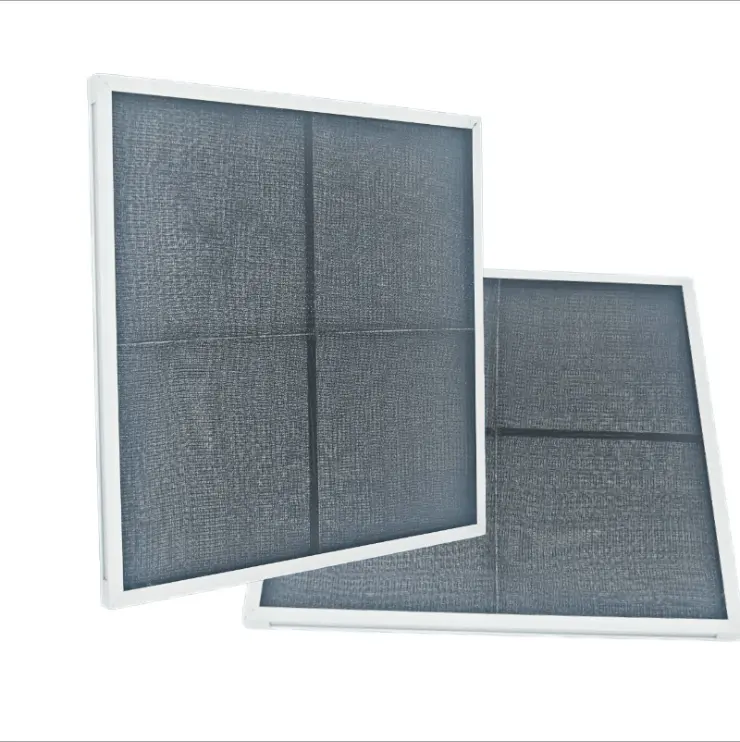 High dust capacity HVAC filter G3 G4 double nylon net mesh layer pre filter washable air filters for home air conditioning