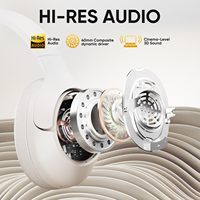 Audífonos de Diadema QCY H3 con Reducción de Ruido Activa ENC ANC, Jack de Audio de 3.5mm de Alta Resolución, Conexión con Cable e Inalámbrica por Bluetooth 5.4, Ecualizador (EQ), 2.4G
