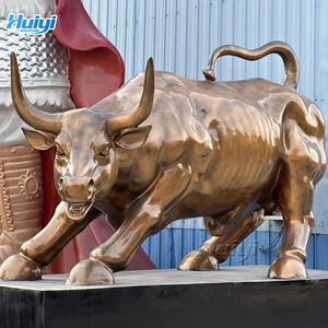 Açık bahçe metal bakır boğa heykeli, satılık büyük el sanatları bronz boğa - Product Image 4