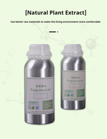 Bouteille en aluminium de qualité supérieure de 500ml avec huile désodorisante écologique au parfum de lavande pour diffuseurs de machines parfums personnalisés en gros