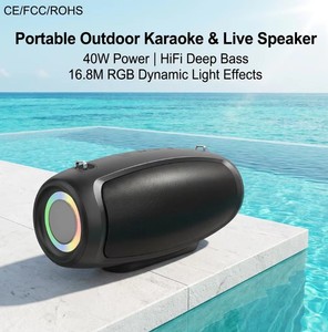 Altavoz inalámbrico innovador S37L4 con 40W de potencia y batería de 12000mAh para karaoke y transmisión en vivo junto a la piscina. - Product Image 1