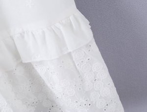 PB&ZA Vestido <span class=keywords><strong>de</strong></span> Playa Dulce <span class=keywords><strong>de</strong></span> Verano al por Mayor, Vestido <span class=keywords><strong>de</strong></span> Tirantes <span class=keywords><strong>de</strong></span> Encaje Blanco Atmosférico, Estilo Corto Sexy e Inocente - Product Image 5