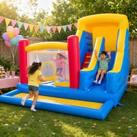 Châteaux gonflables d'extérieur personnalisés de haute qualité, trampolines, toboggans pour enfants, piscines à balles, matériau PVC, certifiés CE, installation facile