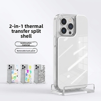Coque de téléphone personnalisée vierge pour sublimation en plastique TPU PC, cadeau de bienvenue pour le bureau, coque de téléphone transparente personnalisée