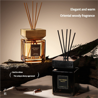 Huile essentielle sans flamme de luxe à la rose d'ébène pour diffuseur à bâtonnets, parfum classique pour meubles, pour intérieur, verre