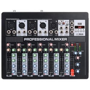 Professional 7 Channel Mixer With Bluetooth 600W <b>Wireless</b> <b>Microphones</b> - Product Image 3