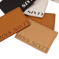 Étiquettes et patchs Jacron en cuir PU gaufré personnalisé pour jeans et vêtements avec finition haut de gamme