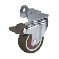 Petite roue pivotante rigide en caoutchouc 30 mm (1,25 pouce) pour chariot industriel, chariot de bar, coin avec verrou, roue double 2 pouces en TPE