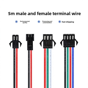Cable Conector de Cobre Macho-Hembra <span class=keywords><strong>SM</strong></span> de 254 mm, Interfaz de Carga para <span class=keywords><strong>3</strong></span> Baterías, Cable de Alimentación con Terminal 4P, Luz LED - Product Image 2