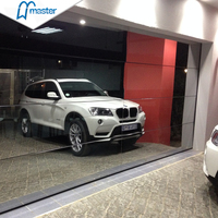 Porte de garage en aluminium moderne avec verre trempé et vue panoramique, nouveau design, prix compétitif, panneaux en plexiglas miroir