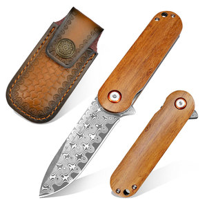 Couteau de chasse Bowie à lame dentelée en acier inoxydable de haute qualité, manche portable, couteau de poche pour le camping en plein air, vente en gros - Product Image 1