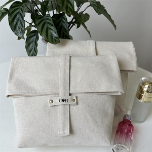 Bolsa Cosmética de Lona de Algodón Gruesa con Logotipo Personalizado CH, Nuevo Diseño de Sobre Plegable para Ropa, Regalos y Empaque - Product Image 1